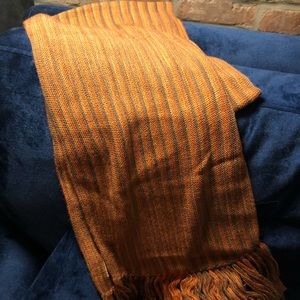 Orange vertical striped scarf from Scotland